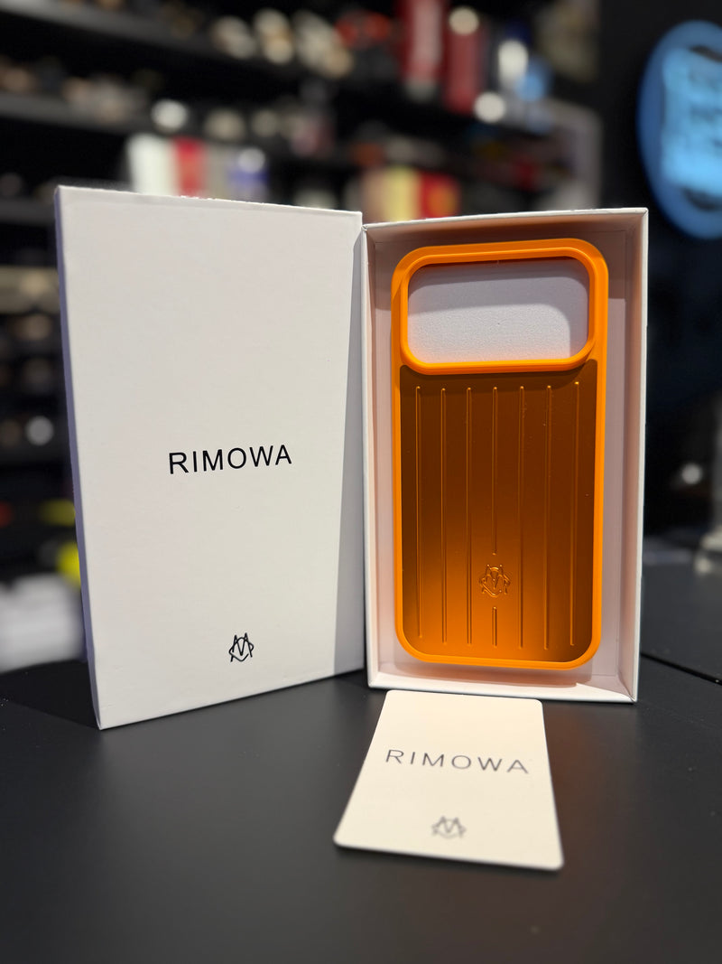 Capa Case Iphone Rimowa Laranja Aluminium - Pronta Entrega