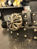 Cinto Chrome Hearts 105 CM Couro Liso Fivela Metal  - Pronta Entrega