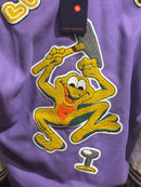 Jaqueta Varsity Louis Vuitton Purple/White - Pronta Entrega