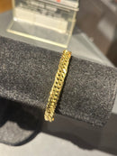 Pulseira Groumet Slim Dourada 20 CM - Pronta Entrega