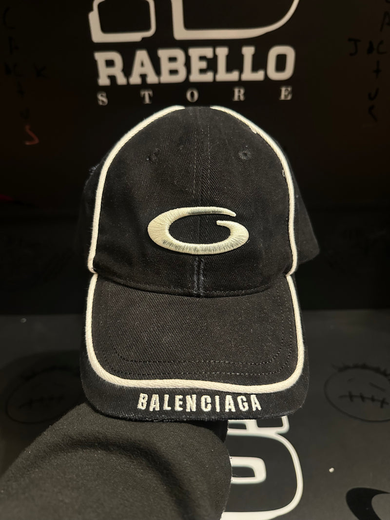 Boné Balenciaga Preto Aba Curva Logo Bordado - Pronta Entrega
