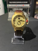 Relógio QuikSilver Foxhound Gold Pulseira Couro Marrom - Pronta Entrega