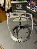 Óculos Off-White Retangular Transparente Logo Vermelho Lente Clear  - Pronta Entrega