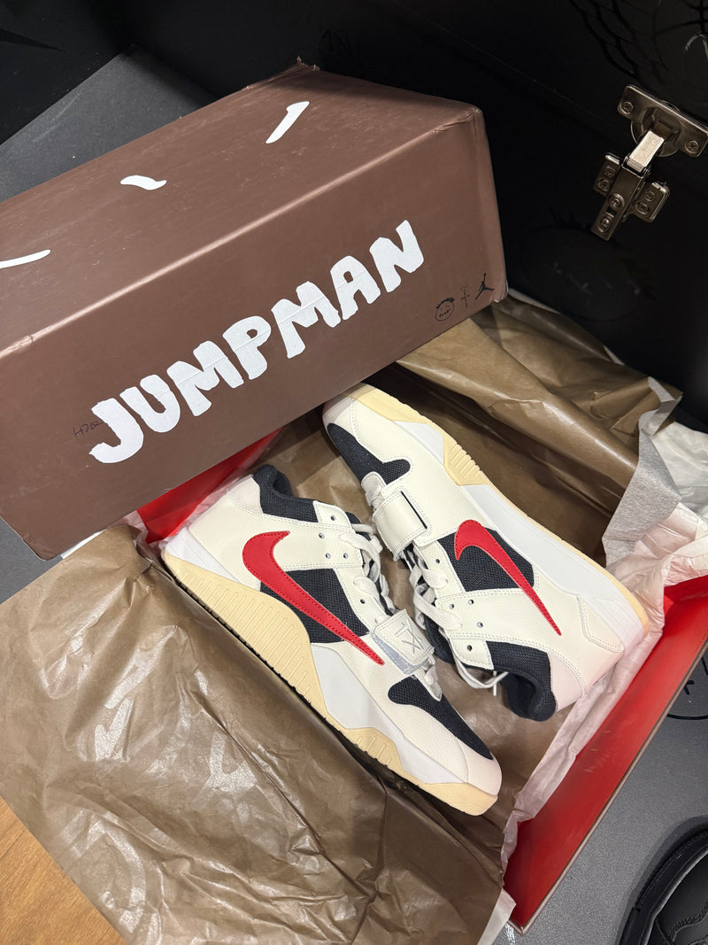 Tênis Nike Travis Scott x Air Jordan Jumpman Jack University Red - Pronta Entrega