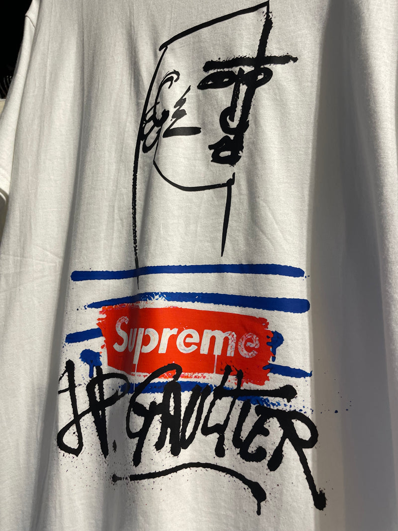 Camiseta SUPREME x JEAN PAUL GAULTIER  Branca - Pronta Entrega