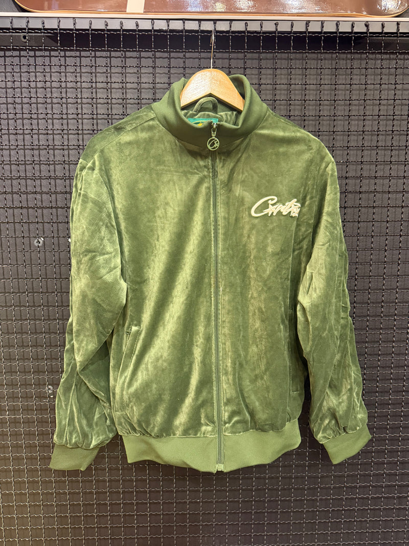 Jaqueta Corteiz VVS Velour Jacket Green - Pronta Entrega