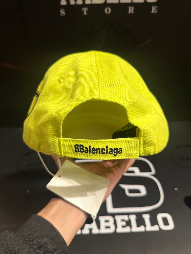 Boné Balenciaga Verde Aba Curva Soccer Cap - Pronta Entrega