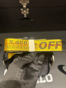 Bolsa Bag Off-White Cross Body Preto  Alça Amarela - Pronta Entrega