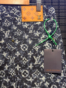 Calça Jeans Louis Vuitton Monogram Blue White  - Pronta Entrega
