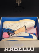 Tênis Nike Air Jordan 1 Low Travis Scott Fragment Military Blue - Pronta Entrega