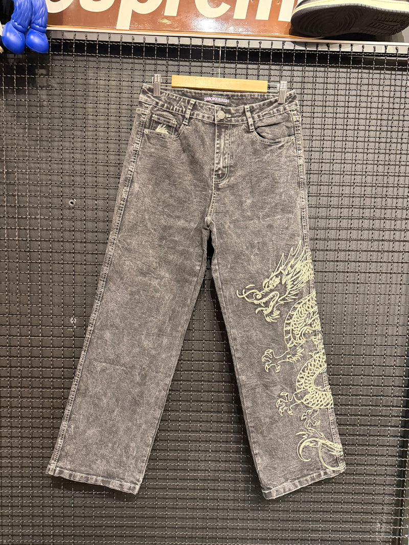 Calça Jeans Smoke & Ash Dragon - Pronta Entrega