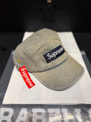 Boné Supreme 5 Panel Washed Chinó Twill Camp Blue Jeans - Pronta Entrega