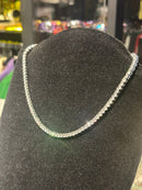 Corrente Riviera Cravejada Em Zicornia Cubica Prata 45 CM - Pronta Entrega