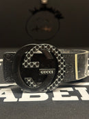 Cinto Gucci Black Fivela Interlocking GG 110 CM  - Pronta Entrega