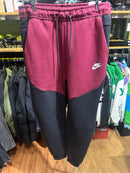 Calça Moletom Nike Slim Fit Preta/Vermelha Com Punho - Pronta Entrega