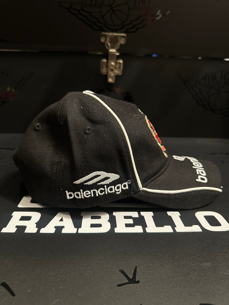 Boné Balenciaga Preto Aba Curva Soccer Cap - Pronta Entrega
