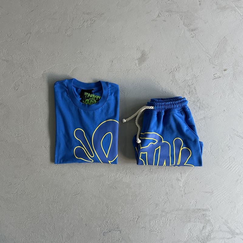 Conjunto Shorts Synaworld Azul/Amarelo - Encomenda