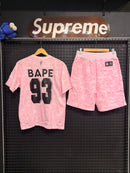 Conjunto Bape x Inter Miami Camiseta + Short Pink - Pronta Entrega