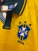 Camiseta Seleção Brasileira Retrô 1991/1993 Amarela Umbro - Pronta Entrega