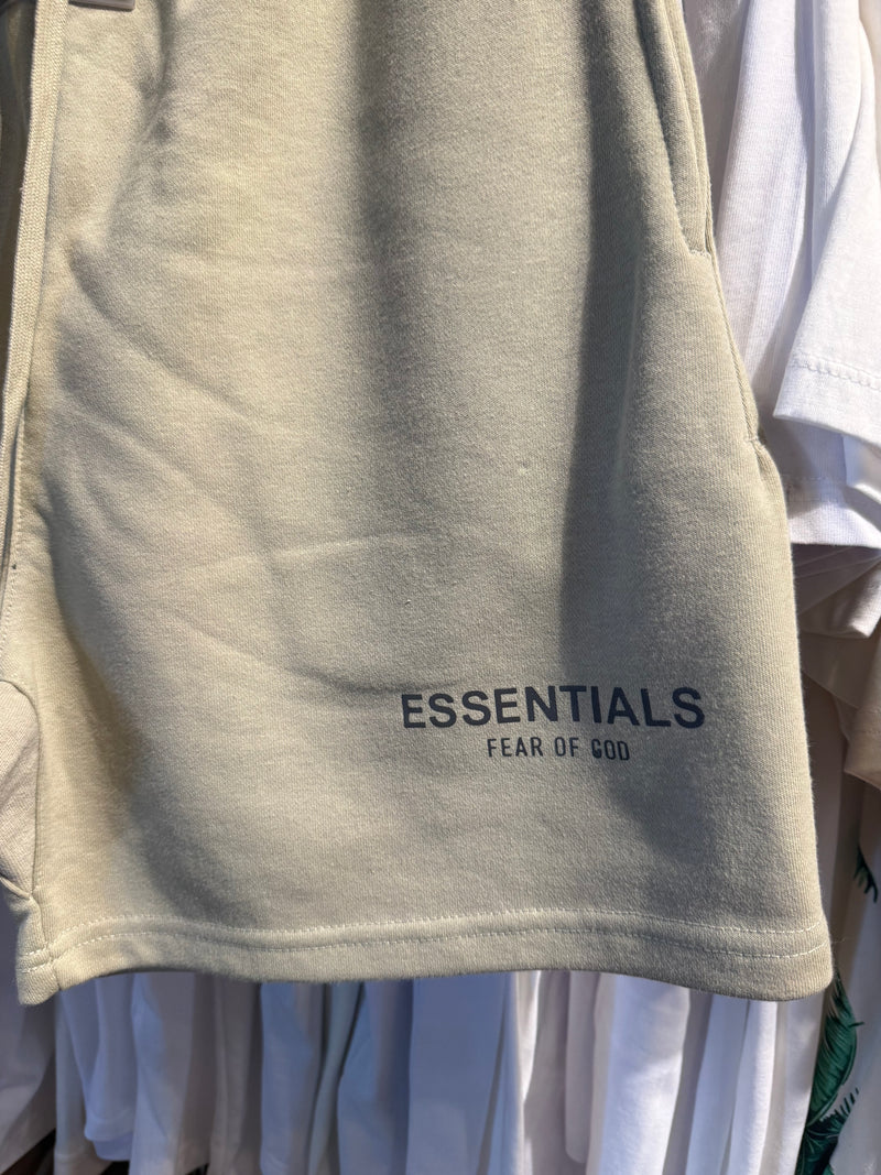 Short Essentials Moletinho Creme - Pronta Entrega