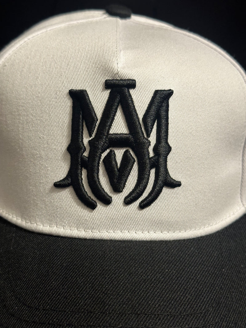 Boné Aba Curva Beisebol Amiri MA Black White - Pronta Entrega