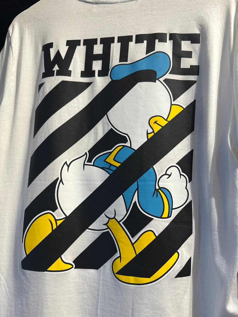 Camiseta OFF WHITE x PATO DONALD Branco - Pronta Entrega