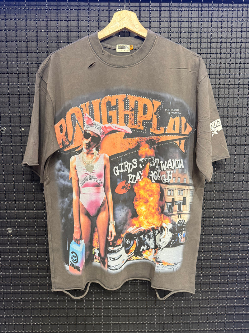 Camiseta Rough Play “Girls Just Wanna Play Rough” - Pronta Entrega