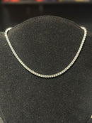 Corrente Riviera Cravejada Em Zicornia Cubica Prata 45 CM - Pronta Entrega