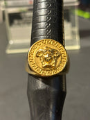 Anel Aço Inoxidável Dourado Medusa 33 CM - Pronta Entrega