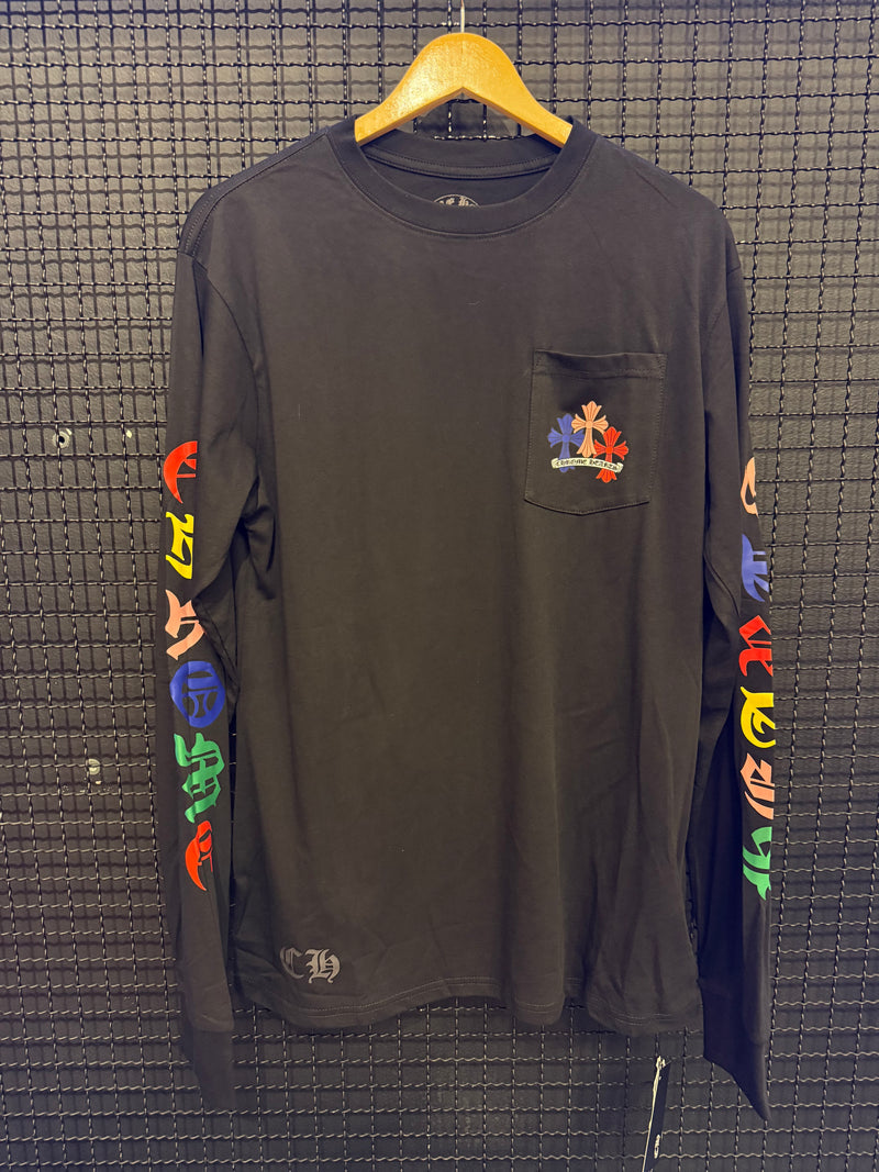 Chrome Hearts x Comme des Garçons Multi Color Cross Long Sleeve Black - Pronta Entrega