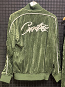 Conjunto Corteiz VVS Velour Jacket Green - Pronta Entrega