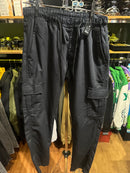 Calça Cargo Sarja Preta Sem Punho - Pronta Entrega