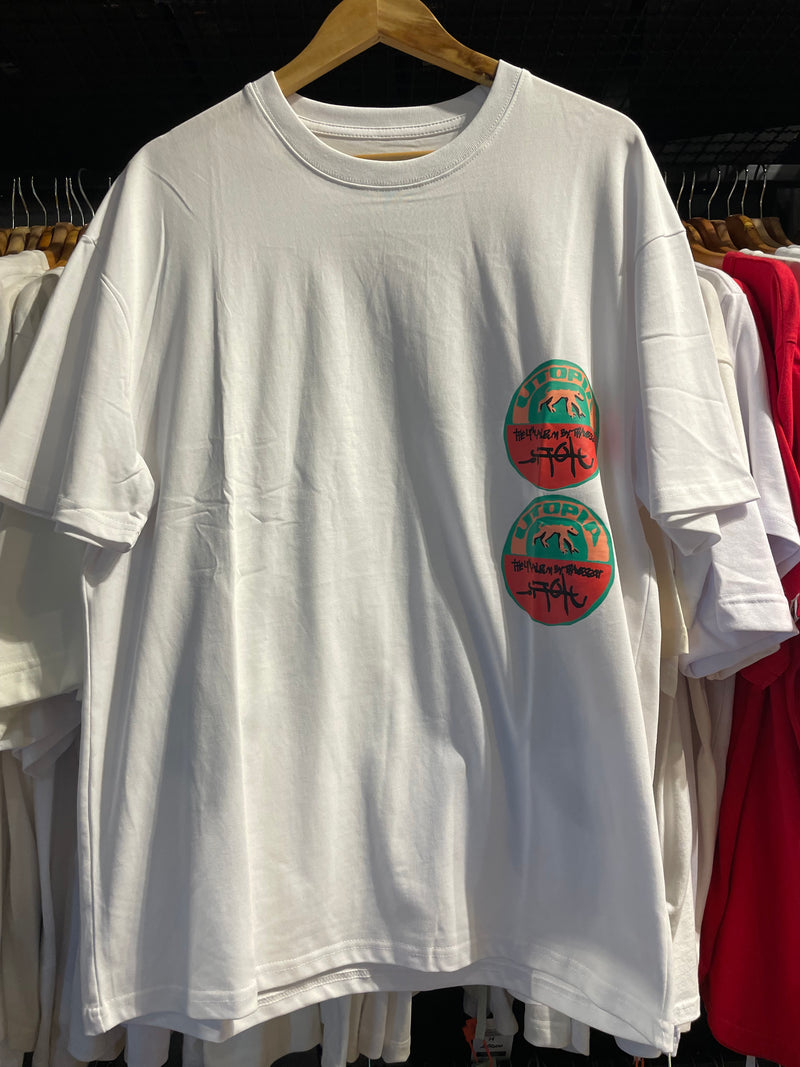 Camiseta TRAVIS SCOTT “UTOPIA” Branca - Pronta Entrega