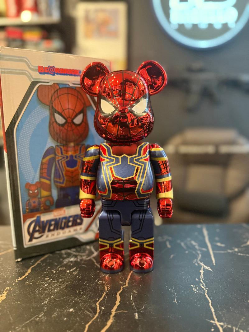 Bearbrick Iron Spider 400% Marvel Toy Boneco Colecionável 28cm - Pronta Entrega