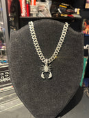 Corrente Cravejada Pingente Scorpion Em Zicornia Cubica Prata 40 CM - Pronta Entrega