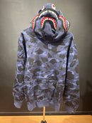 Jaqueta Bape Shark Camo Blue Dual Hoodie Full Zip - Pronta Entrega