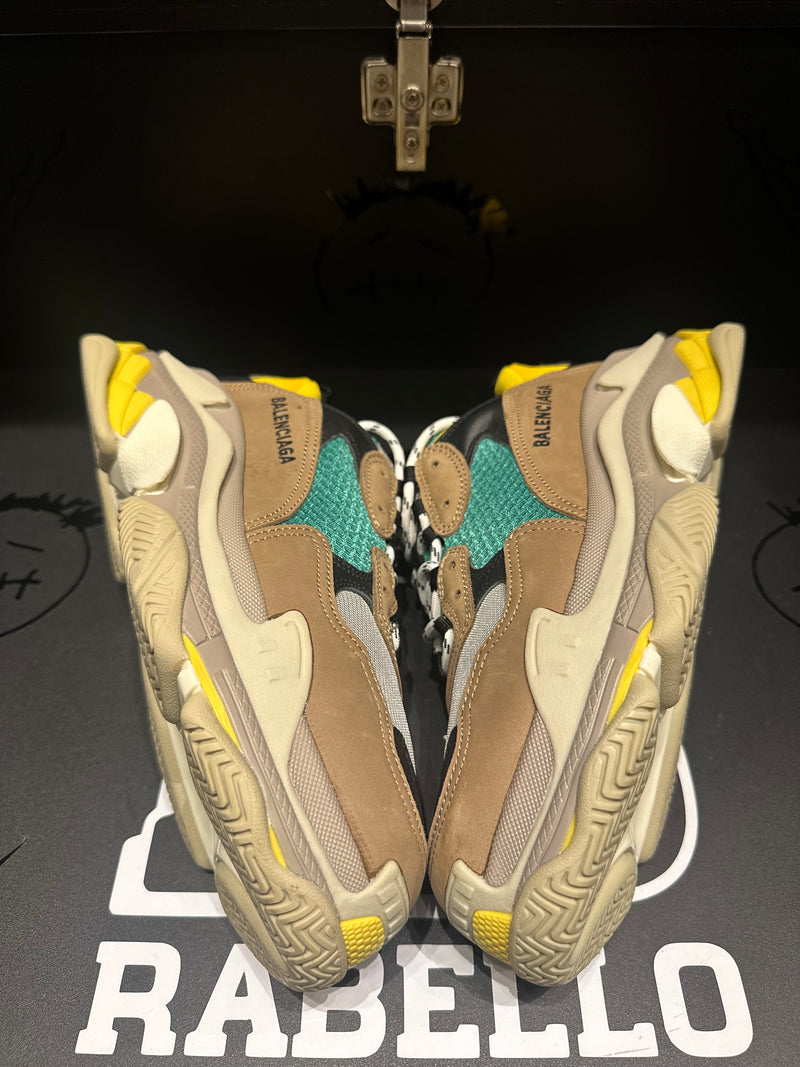 Tênis Balenciaga Triple S Beige Green Yellow - Pronta Entrega