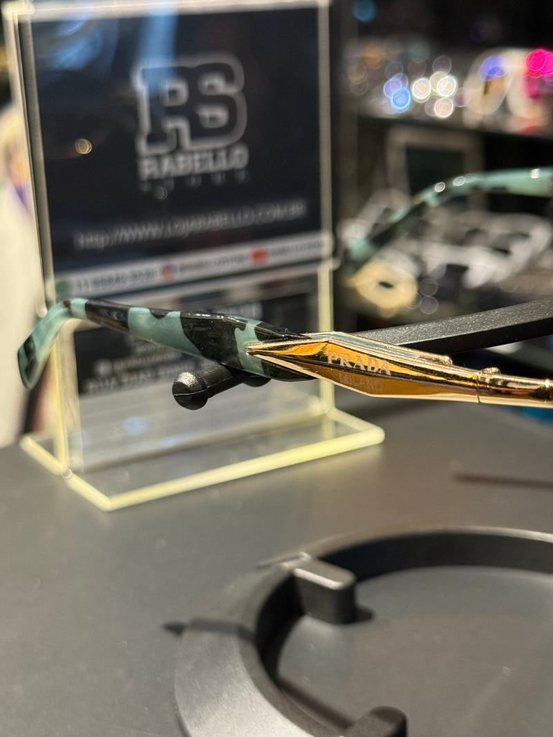 Óculos Prada Gold 65ZS ZVN09T - Pronta Entrega