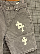 Short Chrome Hearts Jeans Cruz White - Pronta Entrega
