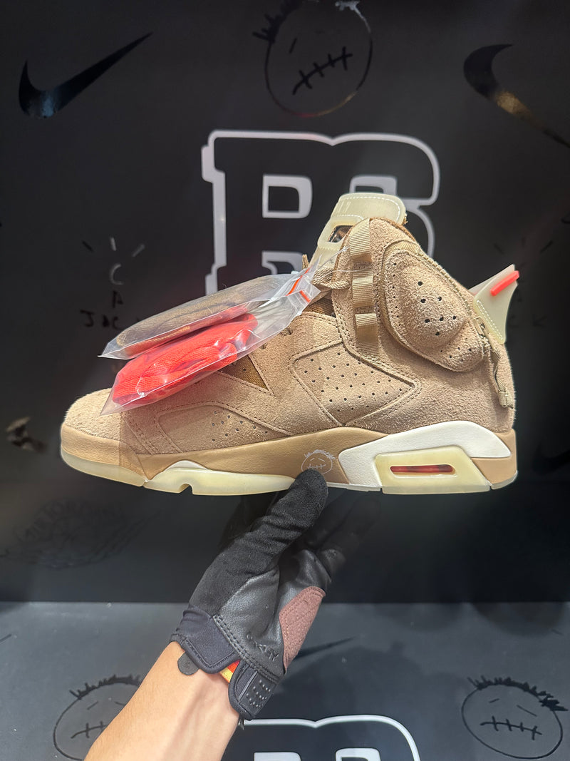 Tênis Nike Air Jordan 6 Retro X Travis Scott British Khaki - Pronta Entrega