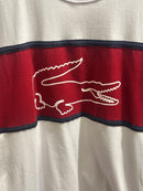 Camisa Lacoste Branco Logo Central White/Red - Pronta Entrega