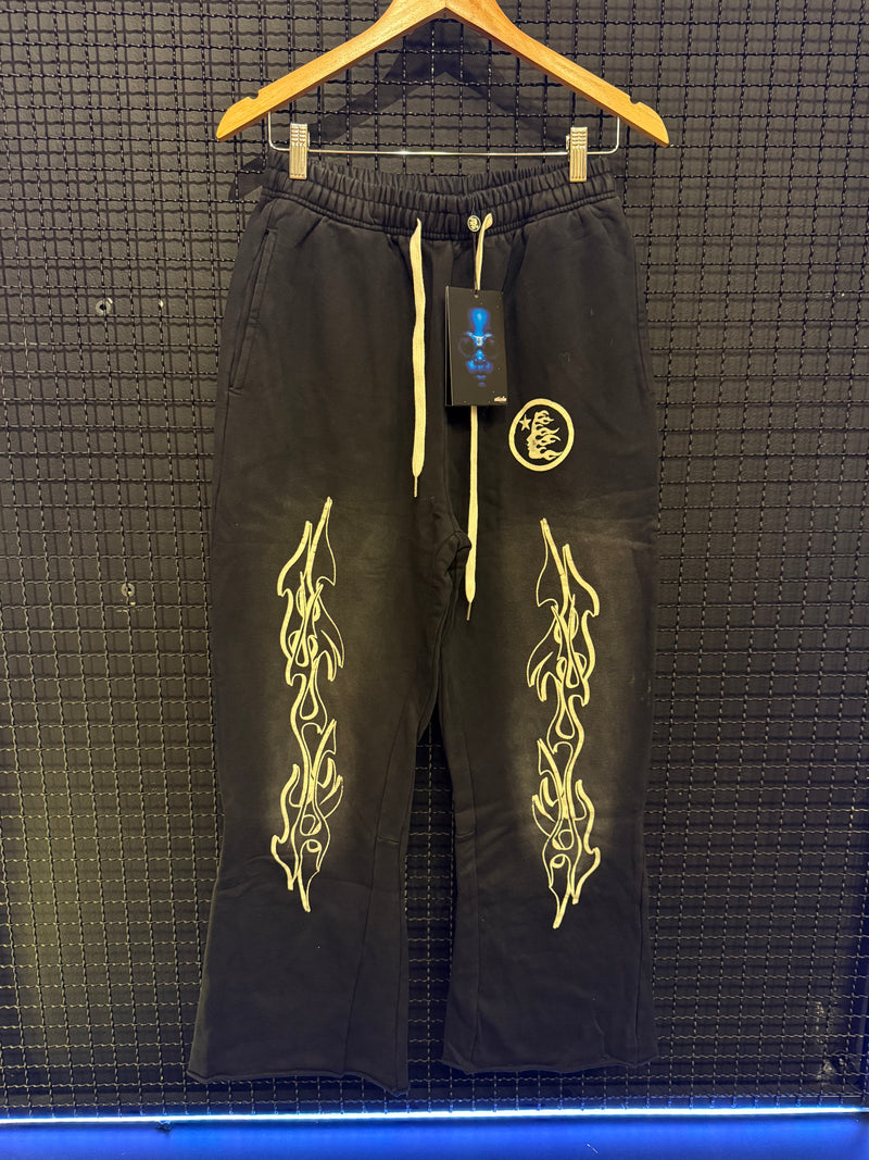 Calça Moletom Flared Hellstar Black - Pronta Entrega