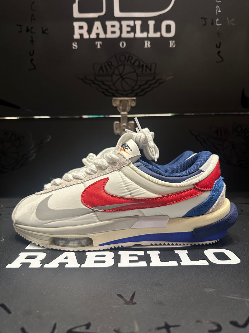 Tênis Nike Zoom Cortez X Sacai White University Red Blue - Pronta Entrega