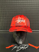Boné Stussy x Bape Camo Red - Pronta Entrega
