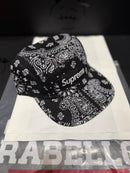 Boné Supreme 5 Panel Bandana Camp Cap Black - Pronta Entrega
