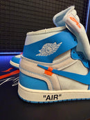 Tênis Off-White x Air Jordan 1 High UNC - Pronta Entrega