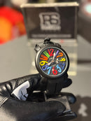 Relógio Gaga Milano Preto 44MM Emborrachado - Pronta Entrega