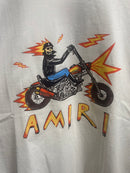 Camiseta Amiri Motoqueiro Fantasma Branca - Pronta Entrega