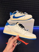 Tênis Nike Air Jordan 1 Low Travis Scott Fragment Military Blue - Pronta Entrega