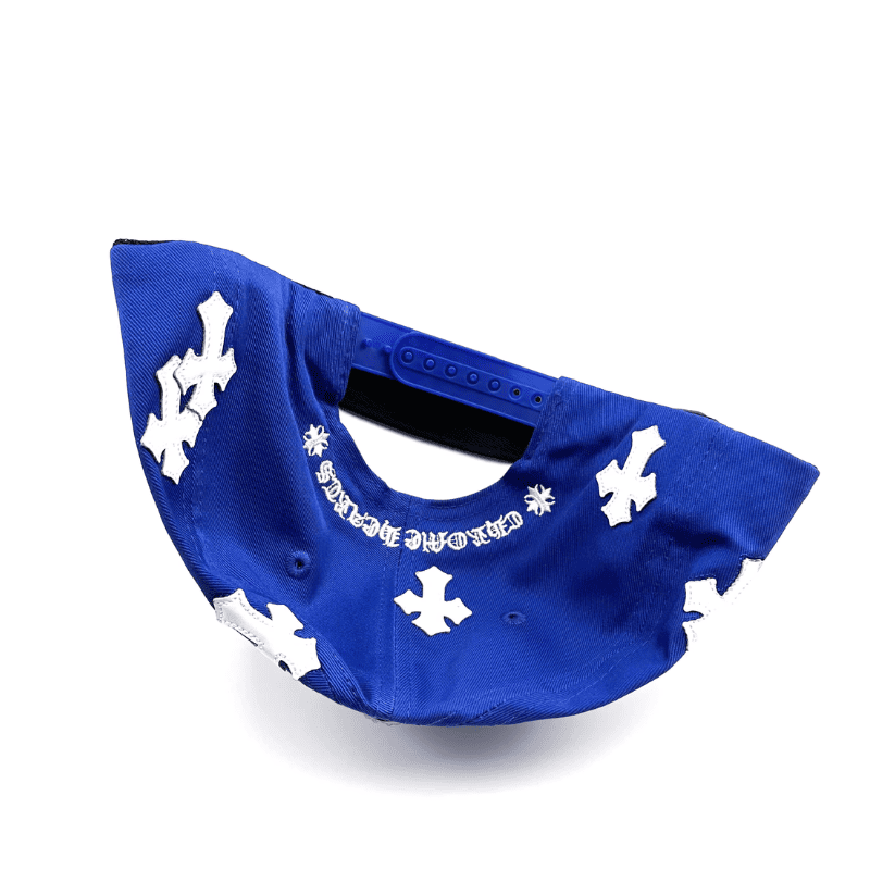 Boné Chrome Hearts Cross Patch Azul - Encomenda